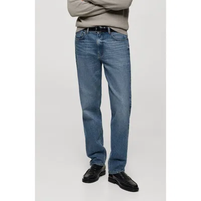 Mango Bob Regular Fit Jeans In Dark Blue