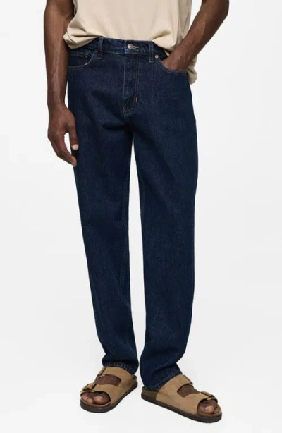 Mango Bob Straight Leg Jeans In Open Blue