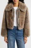 Mango Bola Faux Fur Jacket In Multi