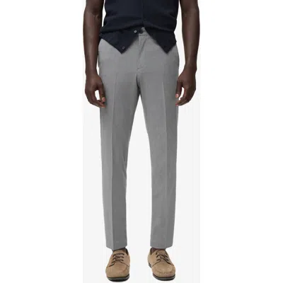 Mango Bologna Slim Fit Stretch Pants In Gray
