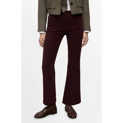 Mango Bootcut Corduroy Pants In Brown