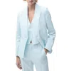 Mango Boreli Linen Blazer In Blue