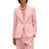 Mango Linen Suit Jacket Light Pink In Pink