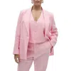 Mango Boreli Linen Vest In Pink