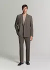 Mango Boston Regular-fit Suit Pants In Medium Brown