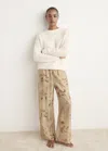 Mango Bouclé-effect Pyjama Sweater Ivory White In Neutral