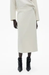 Mango Women's Shearling Effect Midi Skirt In Ecru