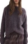 Mango Bouclé Sweater In Brown