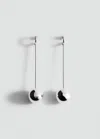 Mango Boucles D'oreilles Longues Sphère Argent - Femme - Taille Unique -  In Silver