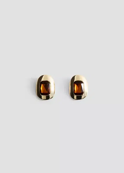 Mango Boucles D'oreilles Métalliques Avec Perles