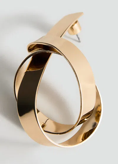 Mango Intertwined Knot Earrings Gold