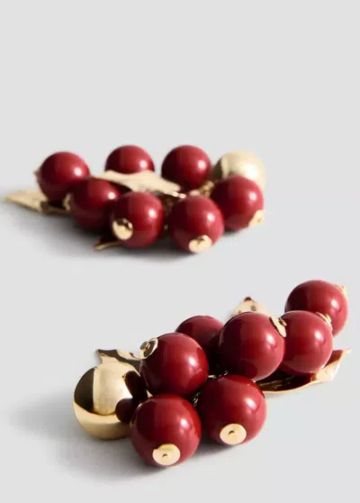 Mango Boucles D'oreilles Pendantes Fruit In Red