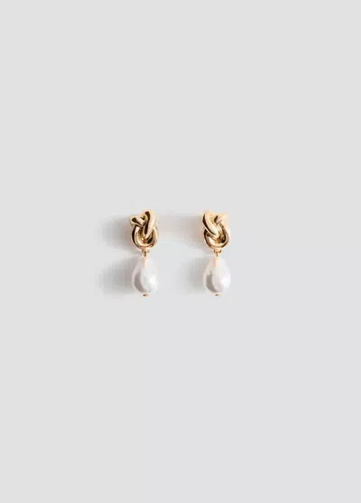 Mango Boucles D'oreilles Pendantes Perle