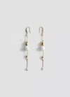 Mango Boucles D'oreilles Pendantes Perle Combinées In Or