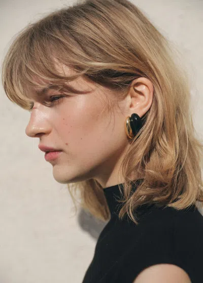 Mango Boucles D'oreilles Résine Combinées Or - Femme - Taille Unique -  In Orange