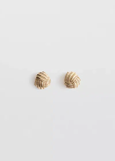 Mango Boucles D'oreilles Rondes Texturées En Acier Inoxydable