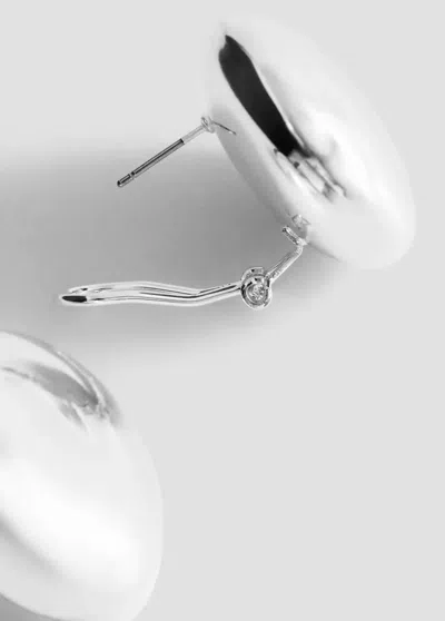Mango Boucles D'oreilles Rondes Volume In Silver