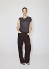 Mango Bow Linen Pants In Multi