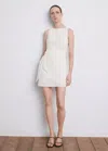Mango Bow Short Dress In Ecru