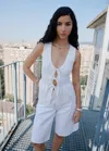 Mango Bows Knit Top White In White