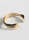Mango Rigid Bracelet With Relief In Gold