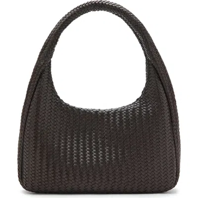 Mango Braided Faux Leather Shoulder Bag In Brown