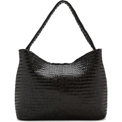 Mango Braided Leather Bucket Bag In Brown