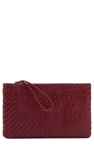 Mango Braided Leather Clutch