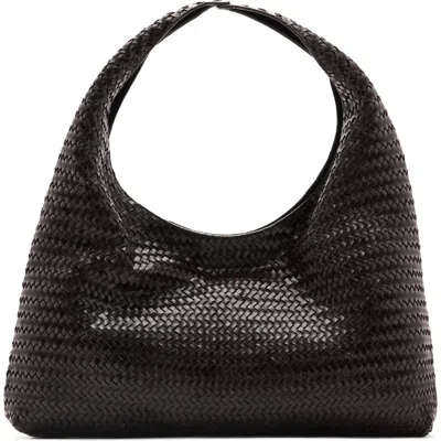 Mango Braided Leather Shoulder Bag