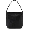 Mango Braided Leather Shoulder Bag In Black