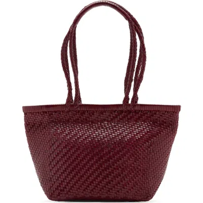 Mango Braided Leather Shoulder Bag