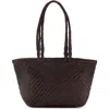 Mango Braided Leather Shoulder Bag In Brown