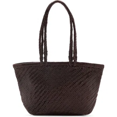 Mango Braided Leather Shoulder Bag