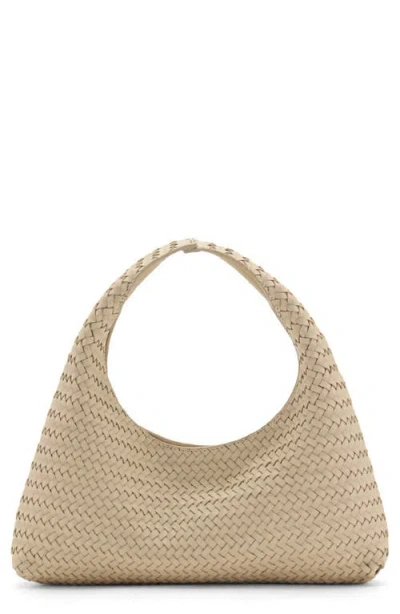 Mango Braided Leather Top Handle Bag