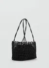 Mango Sac Porté Épaule Tressé Noir - Femme - Taille Unique -  In Black