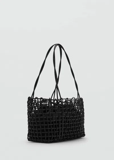 Mango Sac Porté Épaule Tressé Noir - Femme - Taille Unique -  In Black