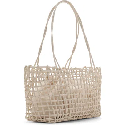 Mango Braided Shoulder Bag In White