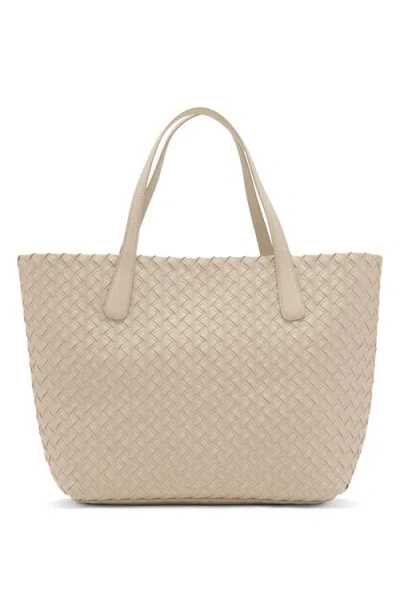 Mango Braided Tote In Brown