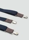 Mango Adjustable Elastic Braces In Blue