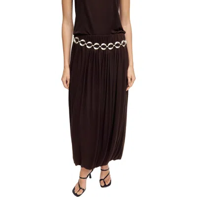 Mango Bubble Hem Knit Maxi Skirt