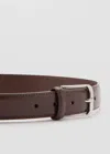 Mango Buckle Leather Belt