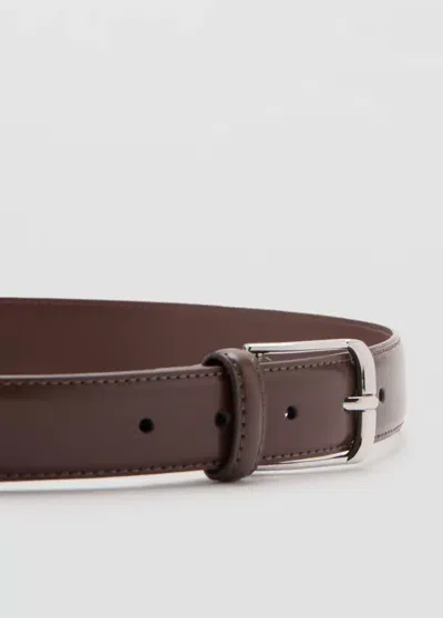 Mango Buckle Leather Belt