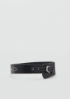 Mango Buckle Sash Belt In Black