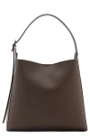 Mango Buckled Faux Leather Shopper Bag In Chocolate