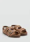 Mango Buckled Sandal Medium Brown In Medium Brown