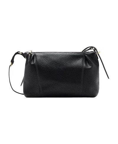 Mango Buckles Faux Leather Crossbody Bag In Black