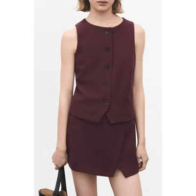 MANGO MANGO BUTTON FRONT SUIT VEST