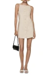 Mango Short Buttoned Dress Ecru In Ecru