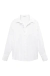 Mango Linen Mix Shirt In White