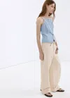 Mango Buttoned Denim Vest In Blue